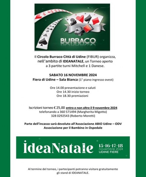 2024 - Torneo di Burraco per ABIO UDINE